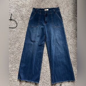 Kut from the Kloth Dark Blue Meg Wide Leg High Rise